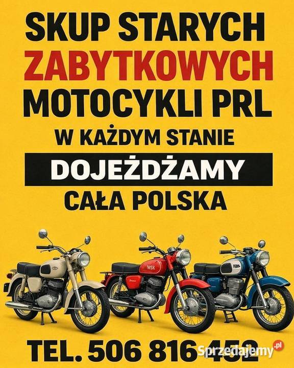 Skup starych motocykli PRL zabytkowych motorów