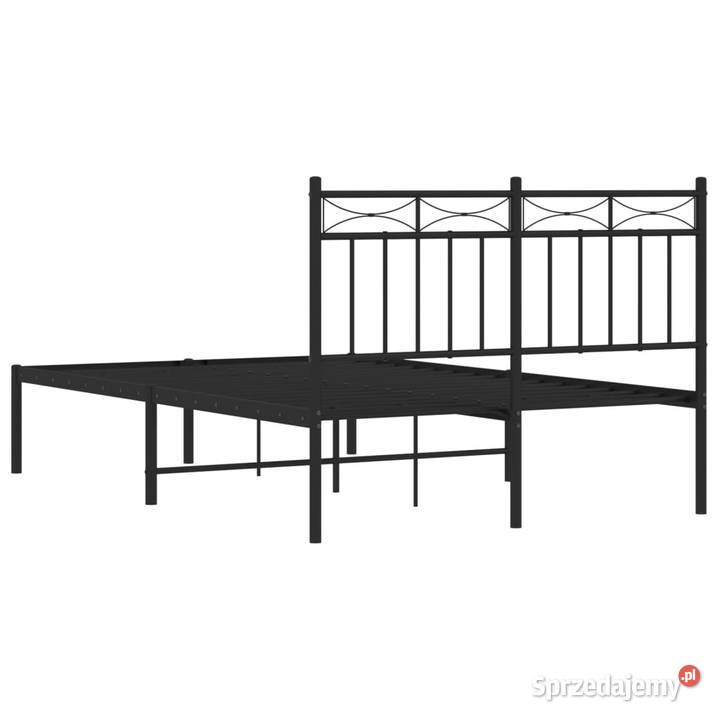 Łóżko Metalowe Czarne Rama Łóżka Ze Stelażem 125cm sprzedam