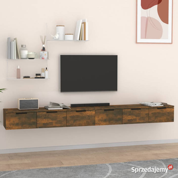 Szafki wiszące 2 przydymiony dąb 102x30x20 Warszawa sprzedam