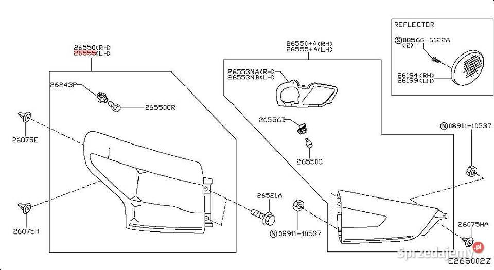 LAMPA LEWA TYLNA TYŁ NISSAN QASHQAI II J11