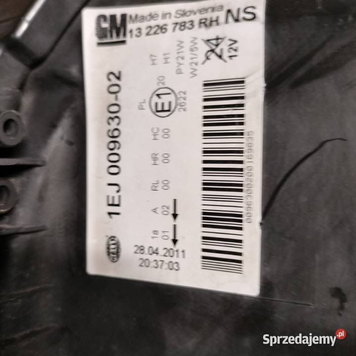 Przednie lampy Opel Insignia A Lampy przednie wielkopolskie Środa Wielkopolska