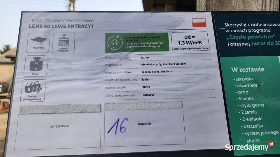 Drzwi zewnętrzne 80 numer 16 Dom i Ogród Toruń