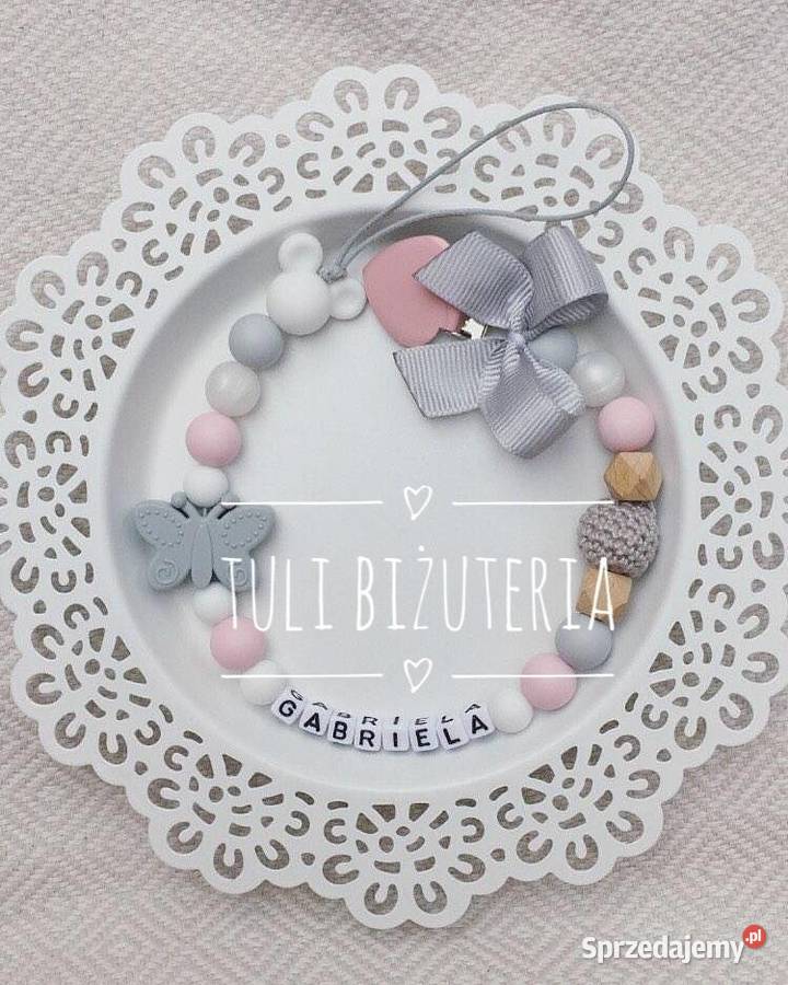 Zawieszka do smoczka z imieniem dziecka