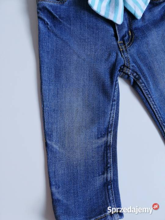 Jeansy skinny dziewczynki HM z kokardką 68 śląskie Katowice sprzedam