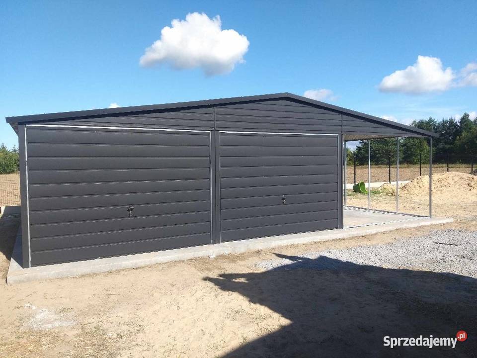 Garaż blaszany wiata Wzmocniony PROFILAMI Sprzedaż Giżycko
