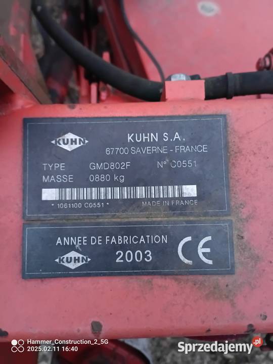 Kosiarka Dyskowa KUHN GMD 802F nieuszkodzony