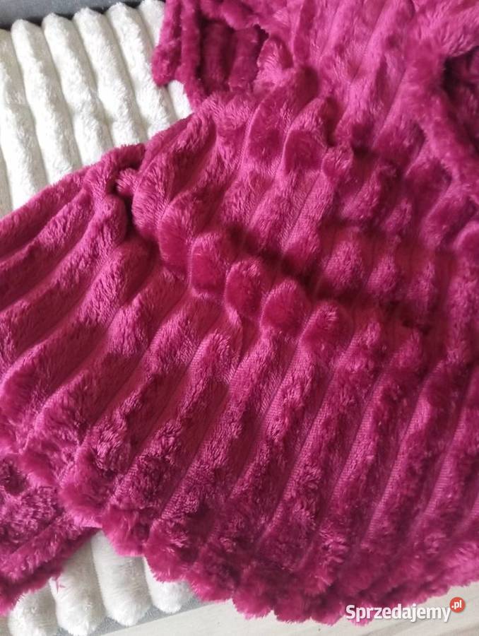 Śliczny puszysty koc 160200 Koce i narzuty łódzkie sprzedam