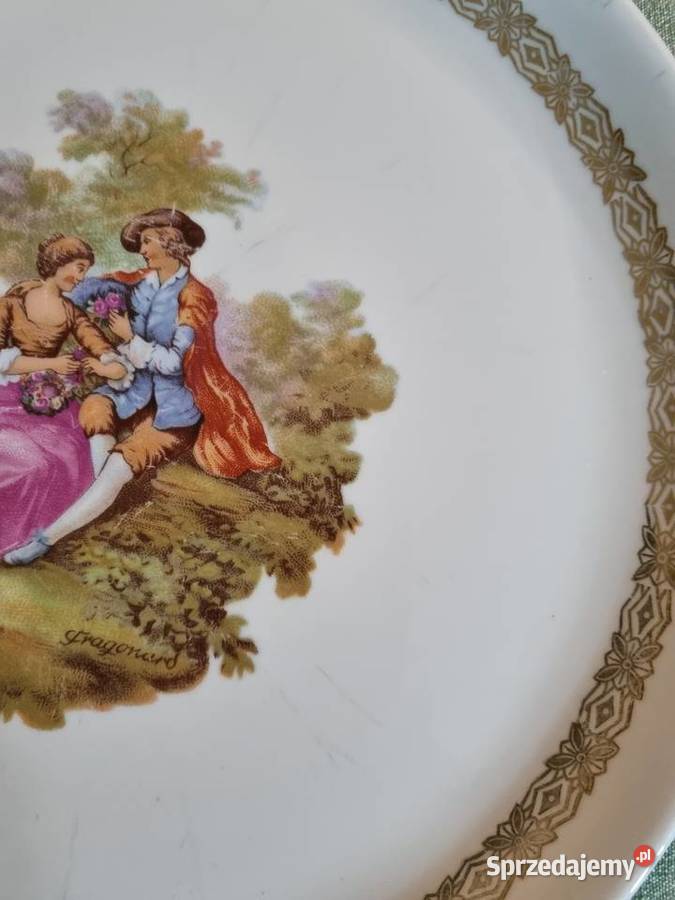 Talerz Scenka Para Dworska Fragonard Wola Podłężna