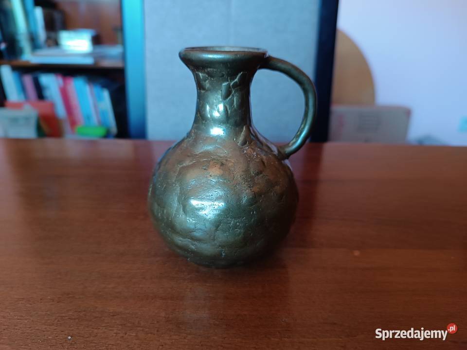 Dekoracyjny dzbanek mosiężny VINTAGE Ręcznie Szczyrk