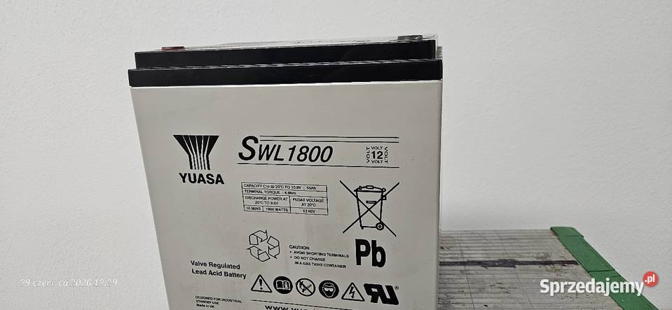 Magazyn energii agm yuasa swl1800 55ah Wrocław sprzedam