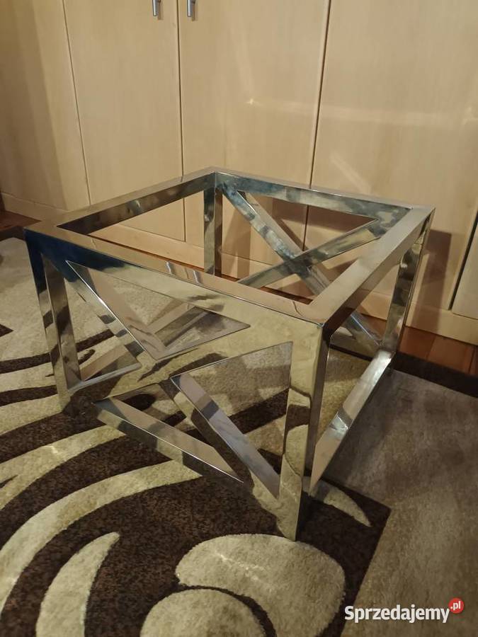 Stelaż pod stolik kawowy glamour stal nierdzewna Biskupiec