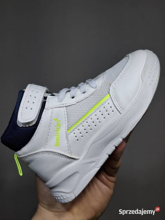 Bekkin 27 białe sportowe buciki dziecięce