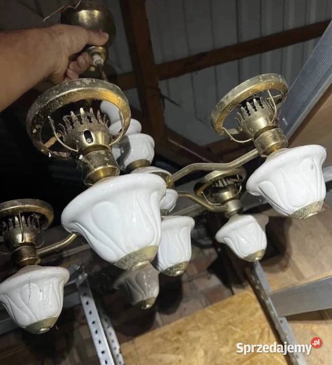 Lampa żyrandol Vintage antyk Antic 90s 80s Biecz sprzedam