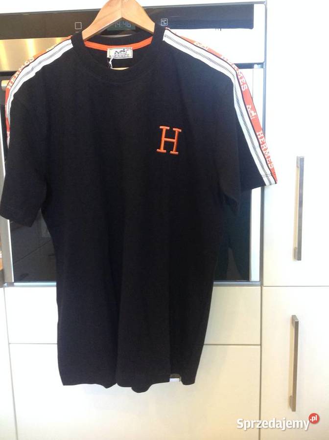 Koszulka Męska Czarna HERMES L XL lubuskie Nowa Sól