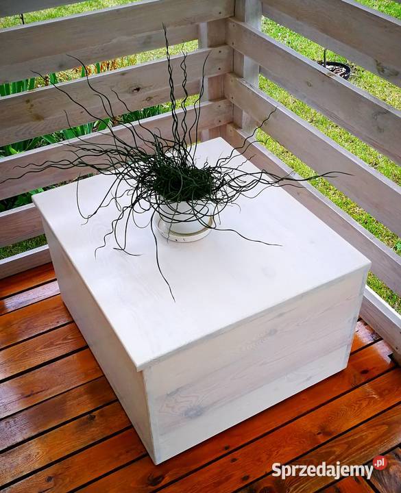 Skrzynia z donicą stolik kawowy zestaw na balkon świętokrzyskie Krasów