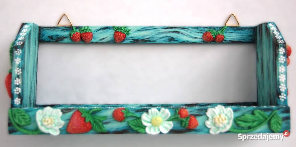 Drewniana półka na przyprawy ręcznie malowana lubelskie Lublin