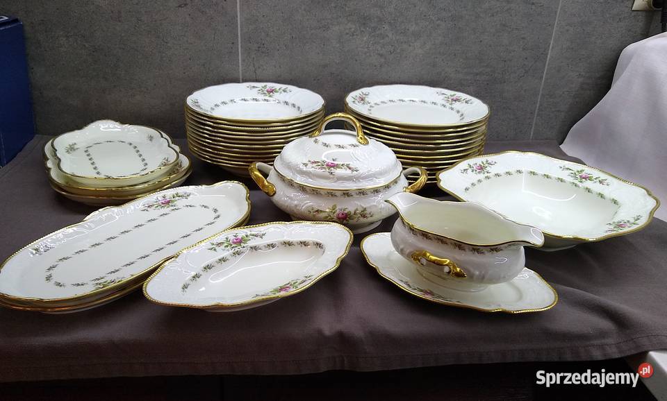 Serwis obiadowy Rosenthal Sanssouci Moosrose 12 sprzedam