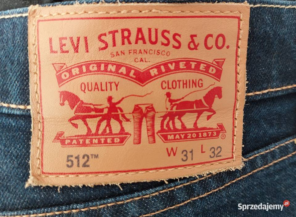jeansy Levis 512 W31 L32 nowe męskie granatowe Poznań