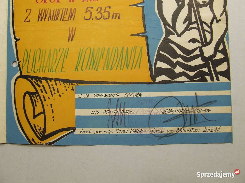 Stary Dyplom Marynarza marynarka wojenna PRL