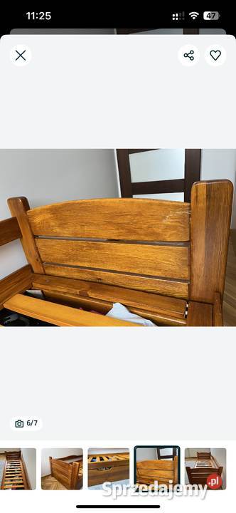 Łóżko drewniane 80x180 Działoszyce