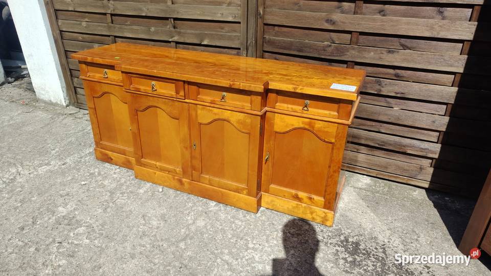 Komoda drewniana w stylu Biedermeier złota Warszawa
