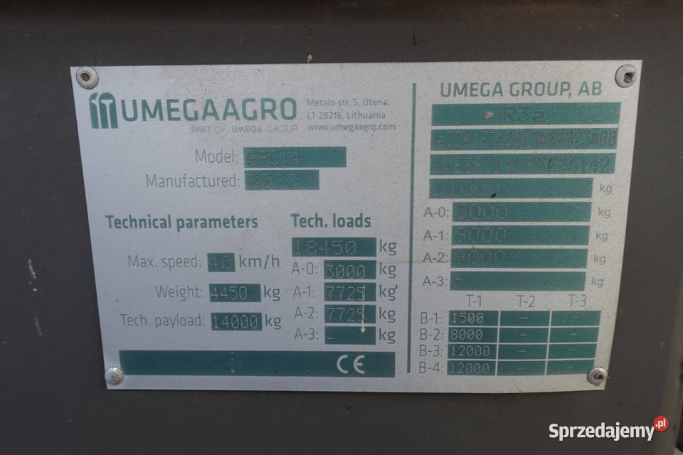 UMEGA SPC 14 Przyczepa skorupowa wieltonPronar podlaskie Sokoły