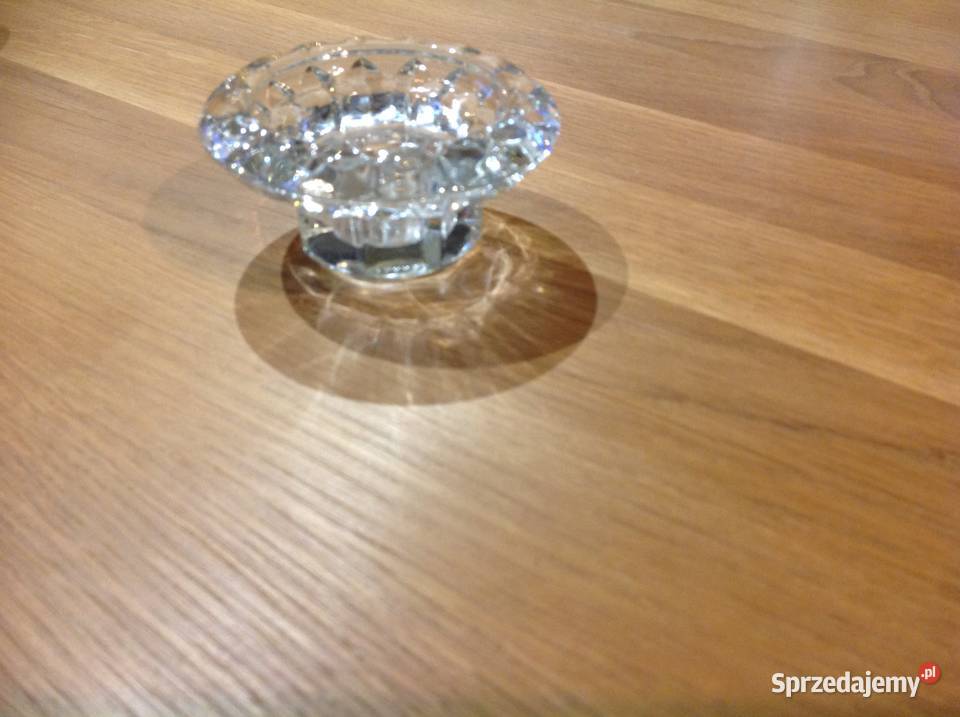 Świecznik Szklany Grube Szkło Nowa Sól