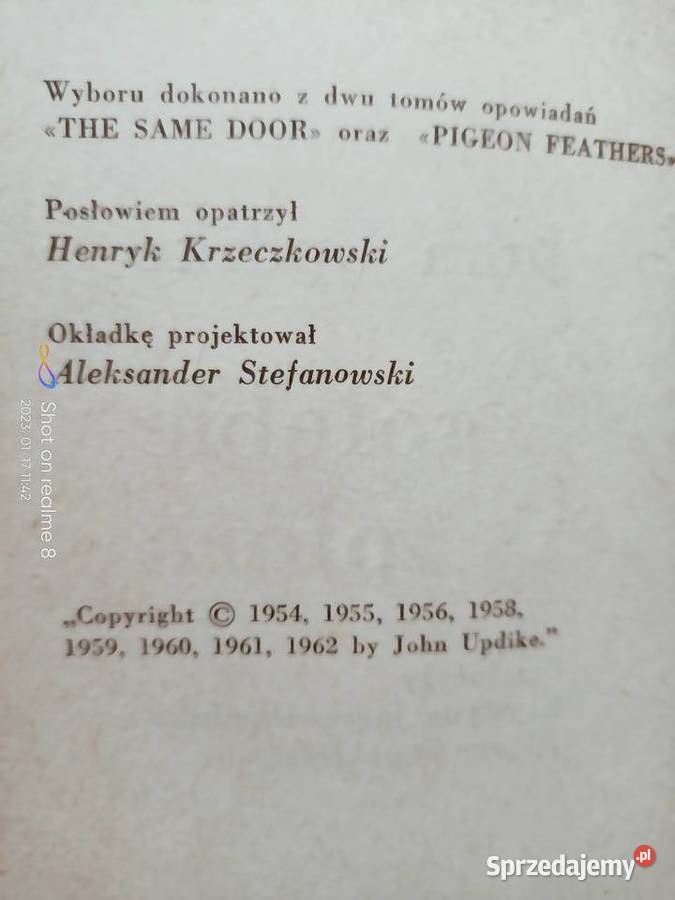 Updike książki Gołębie pióra pierwsze wydanie Warszawa