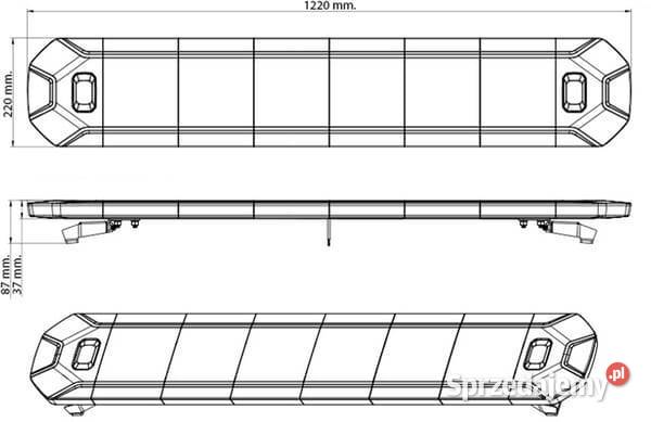 Belka ostrzegawcza LED 170W 1224V pomarańczowa Kamionna