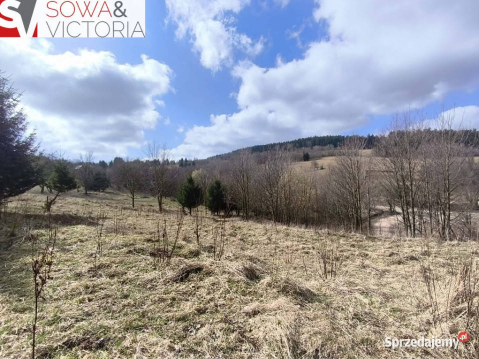 Widok na zachód słońca prąd dostępny na działce sprzedam