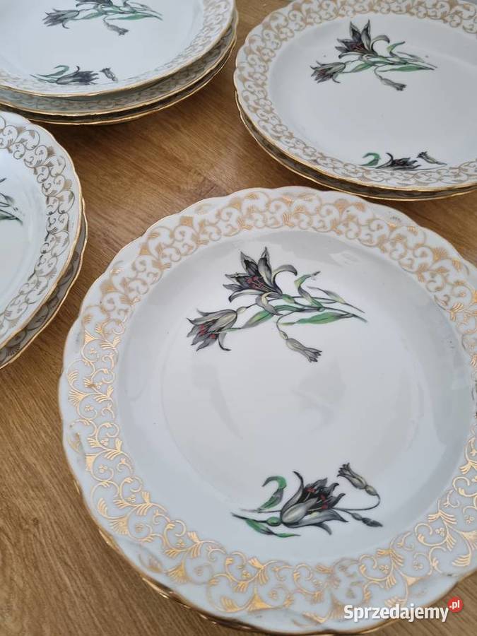 Talerze 0biadowe Głębokie 9 sztuk Porcelana
