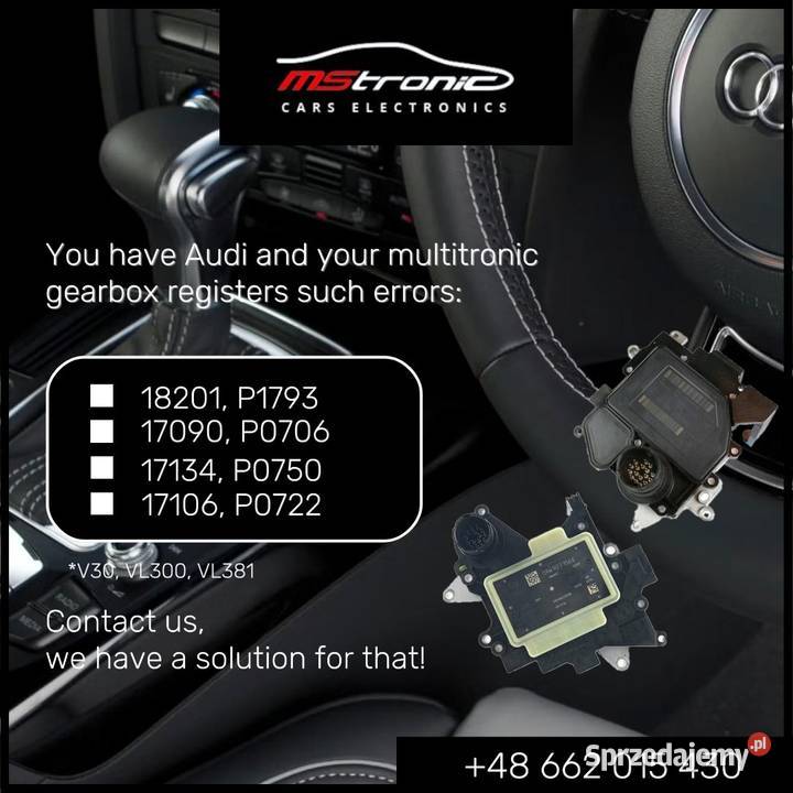 Naprawa sterownika skrzyni Multitronic błąd Wieluń