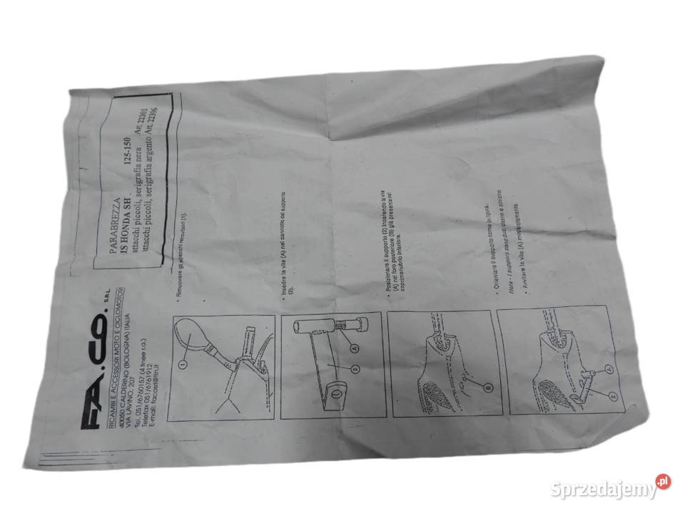 STELAŻ UCHWYT MOCOWANIE SZYBY FACO HONDA SH 125 Bielsk Podlaski