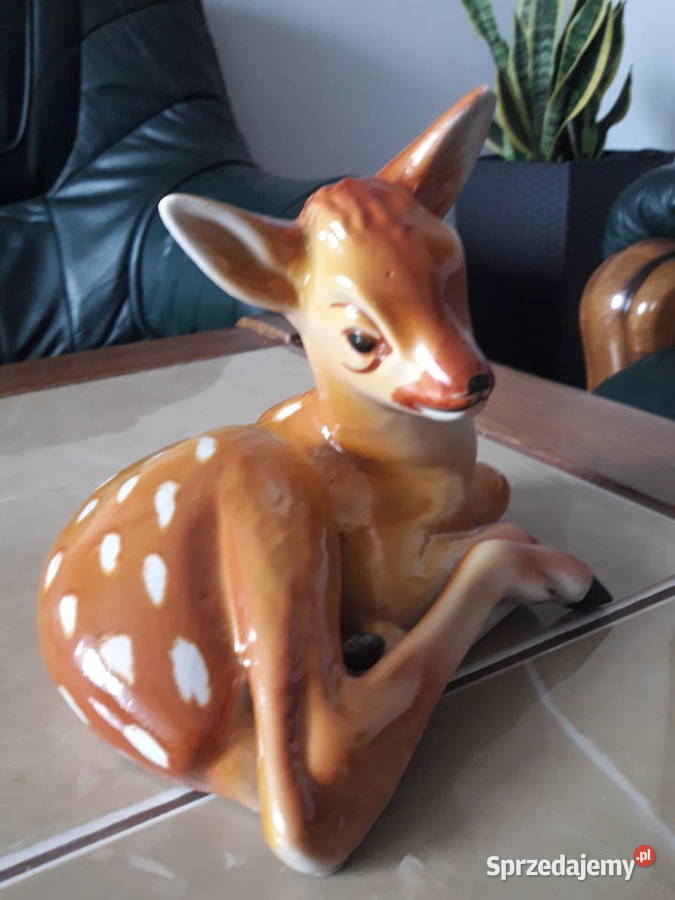 Porcelanowa sarenka Steatyt ZB lata 60 te Janów Lubelski