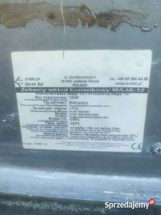 Kominek wkład kominkowy firmy kratki 12 kw Skała