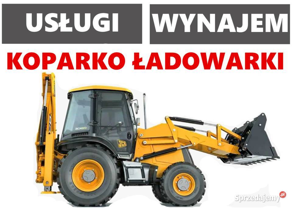 Wynajem usługi koparko ładowarki JCB 3CX koparko Lędyczek sprzedam