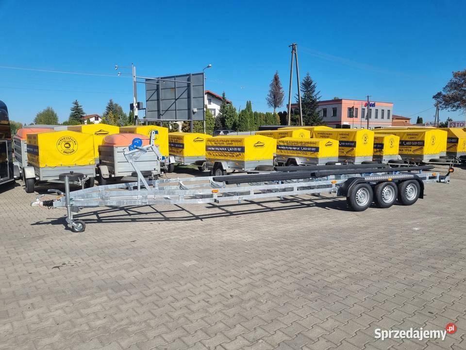 Przyczepa podłodziowa trzy osiowa do 10 m łodzi Brzeźno