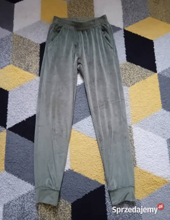 Welurowe spodnie dresowe Rozmiar 36(S) Odzież sportowa mazowieckie Warszawa
