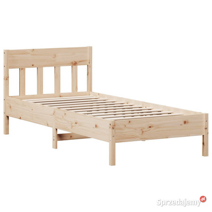 Rama łóżka bez materaca lite drewno sosnowe 205cm Meble