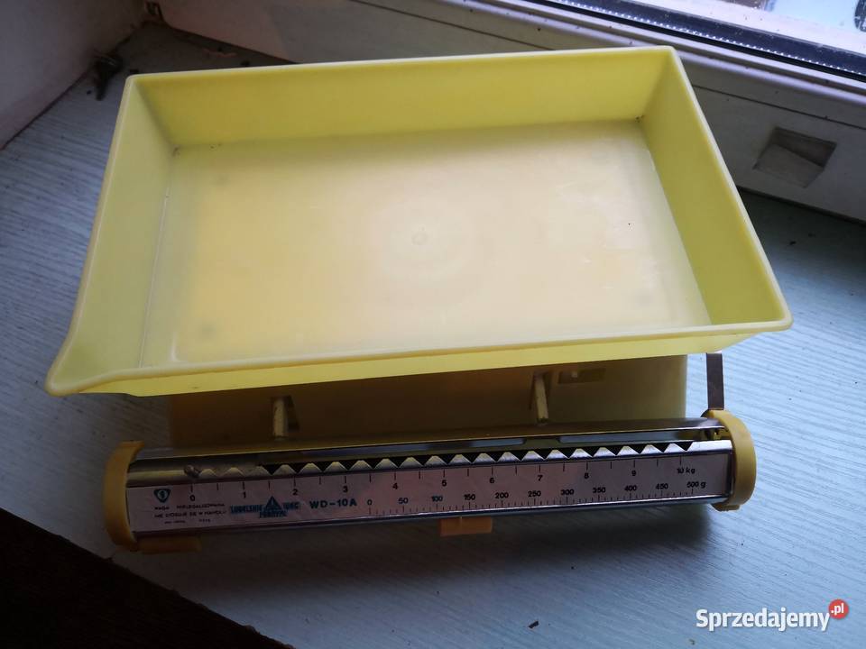 Stara waga kuchenna odcienie żółtego Lublin