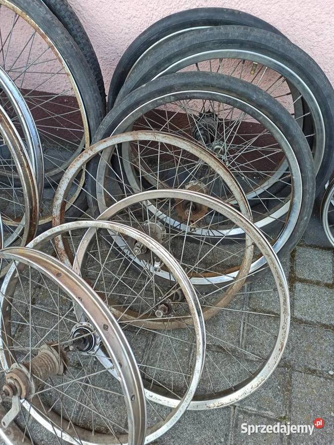Kola felgi starych rowerów Renak ZZR Łucznik PRL
