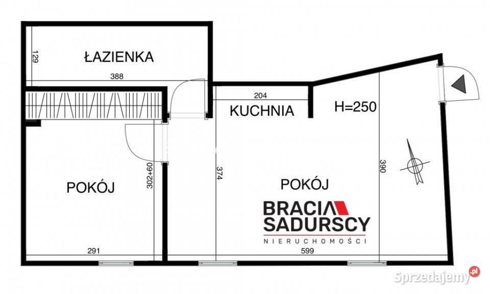 sprzedaży mieszkania 375m2 2 pokoje Kraków cegła