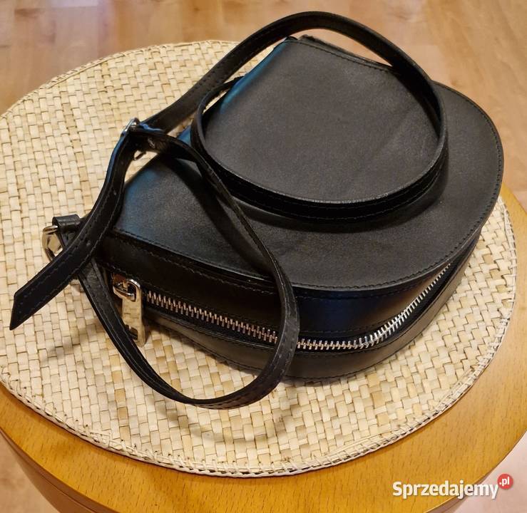 Mała ale pakowna TOREBKA skórzana czarna prawie Lublin