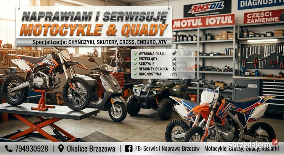 Naprawa i Serwis Quady Crossy Kosiarki Piły podkarpackie Brzozów