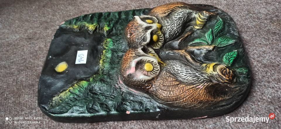 Kafel ceramiczny z 2 sowami Syg R Ch C D Gdańsk