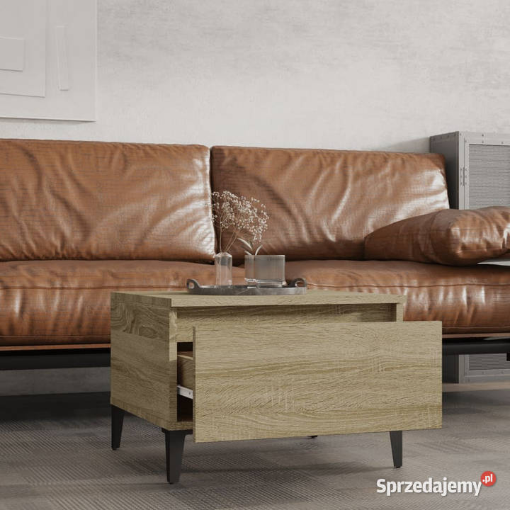Stolik boczny dąb sonoma 50x46x35 materiał Warszawa