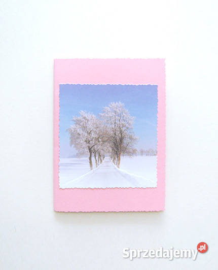 pastelowa kartka świąteczna zima kartka nowy Opole