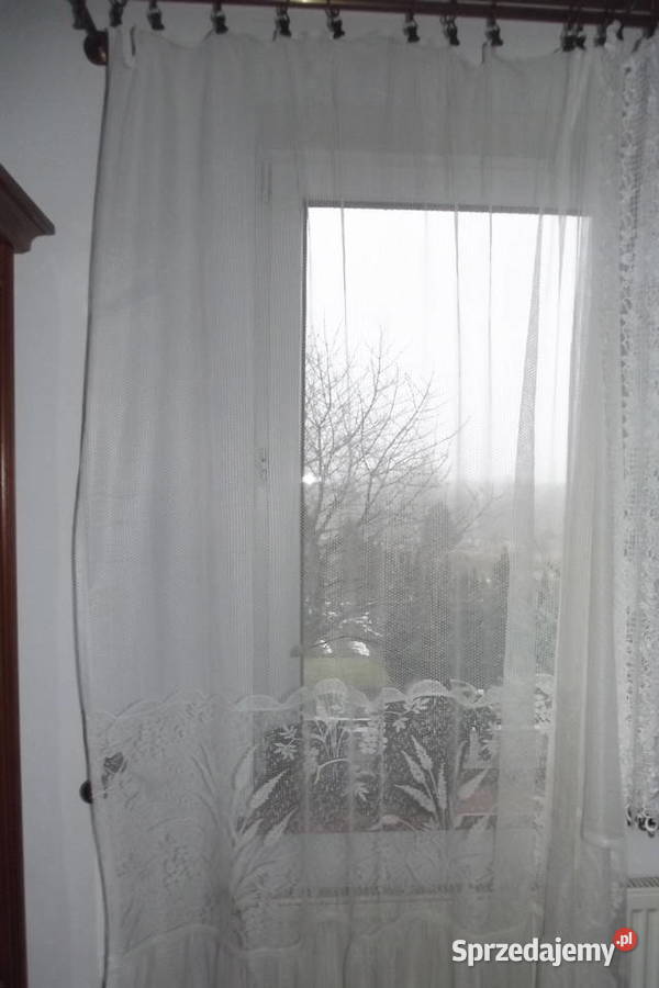 Firanka żakard biała wys200dł300 śląskie Piekary Śląskie