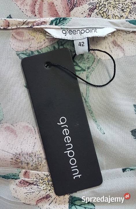 Damska sukienka letnia zielona kwiatowa na