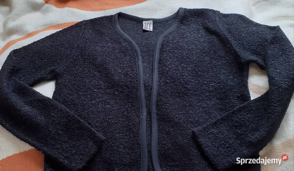 Sweter bez zapięcia czarny SM Moda i Styl